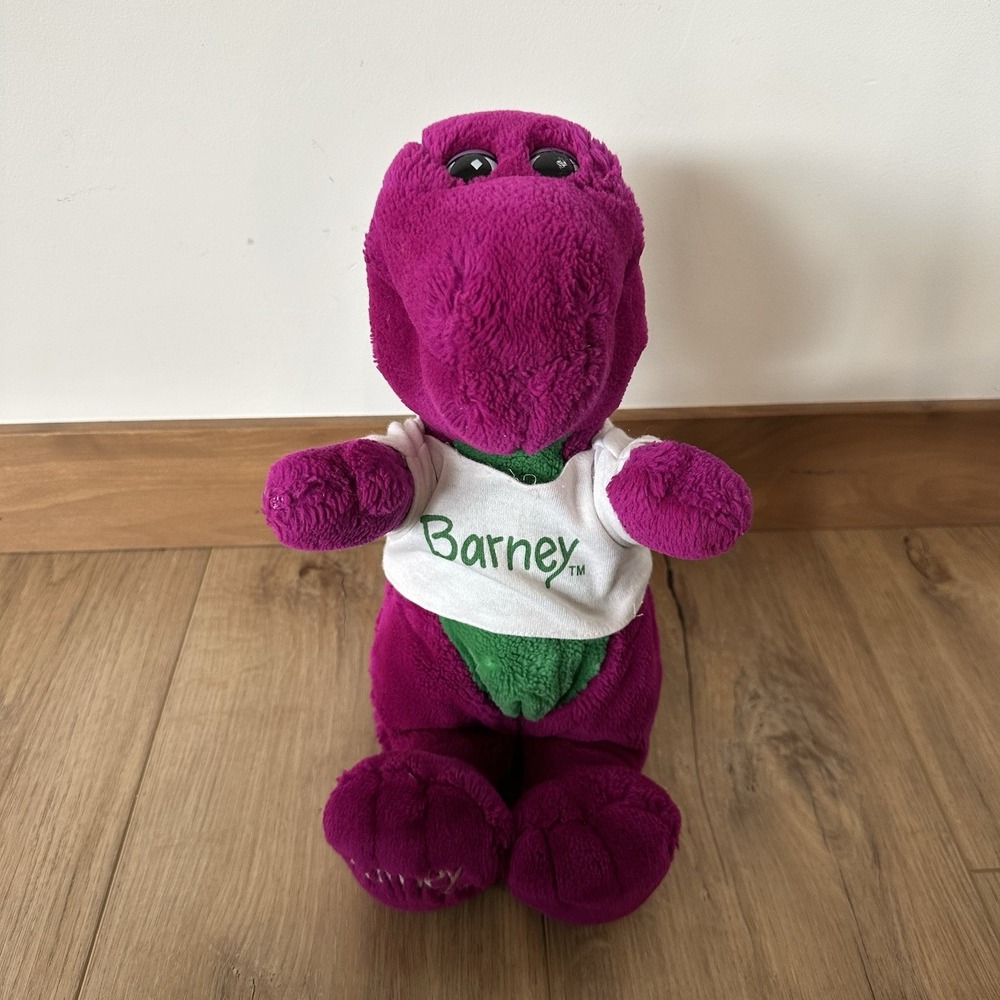 VTG 1992  Barney‎ Purple Dinosaur plush T-Shirt 10" Vintage the lyons group